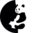 Chaussettes rigolotes Panda abstrait