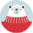 Veselý dětský pletený šál Zimní medvěd