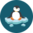 Vidám gyerek pizsama Pingvin a jégen