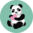 Vidám bambusz zokni Panda és szívecskék