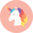 Bañador alegre de niña Unicornio de colores