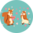 Ovalna darilna škatla Hrček in veverica