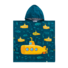 Vrolijke badstof poncho voor kinderen Yellow submarine