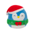 Squishmallows Puff de blauwe pinguïn met krans en hoed, 20 cm