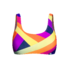 Vrolijke sportbikinitop Regenboogkleuren