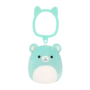 Porte-clés peluche Squishmallows de 9 cm Belinda l'ours bleu sarcelle