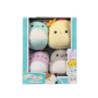 SQUISHMALLOWS Micromallows 4Pack – axolotl, macska, taco, cápa