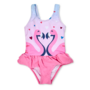 Costume da bagno Buonumore da bambina Fenicotteri e cuori