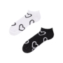 Calzini alla caviglia Buonumore Cuori bianchi e neri