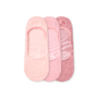 Powder Pink Cotton No Show Socks 3-pack
