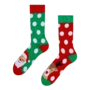 Chaussettes chaudes rigolotes Père Noël et Rudolph