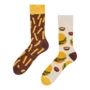 Lustige Socken Burger und Pommes Frites
