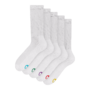 Комплект от 5 чифта класически бели спортни чорапи