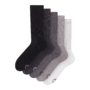 Sports Socks 5-Pack Black & White Classic