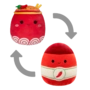 Peluche Squishmallows 2 en 1 de 13 cm Odion les nouilles chaudes rouges/Illia la Sriracha