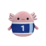 Squishmallows aksolotl Archie s nogometnim dresom, 20 cm