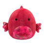 Peluche Squishmallows de 40 cm Barella le poisson Betta framboise