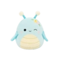 Peluche Squishmallows de 20 cm Giles la sauterelle bleue décoré de fleurs faisant un clin d'œil