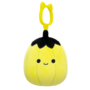 Squishmallows con clip-on Walt la zucca verde lime fluo con picciolo nero, 9 cm