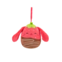 Peluche Squishmallows de 9 cm accrochable Gunda le lapin aux fraises enrobé de chocolat