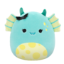 Squishmallows Dearest il mostro della palude blu tè con pancia maculata e forcina a forma di pipistrello, 20 cm