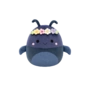 Peluche Squishmallows de 20 cm Tyrone le scarabée bleu marine avec couronne de fleurs
