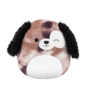 Peluche Squishmallows de 30 cm Zerdan le chien marbré brun faisant un clin d'œil
