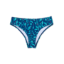 Slip bikini a vita media Fiori turchesi