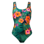 Vidám egyrészes női fürdőruha Hibiszkusz