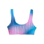 Top bikini sportivo Buonumore Righe viola