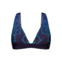 Soutien alegre sem costuras de mulher Mandala Azul-escuro