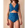 Damska góra od bikini MagicMix Turkusowe kwiaty