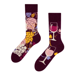 Vrolijke sokken Rode wijn