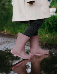 Bottes de pluie pieds nus Be Lenka Pudds pour enfants - Rose brumeux