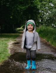 Stivali barefoot da pioggia Be Lenka Pudds per bambini - Azzurro acqua