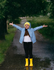 Barfuß-Regenstiefel für Kinder Be Lenka Pudds – Gelb