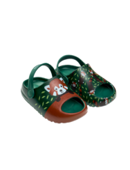 Veselé chunky sandály pro miminka Panda červená