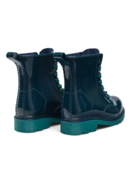 Smaragdovo modré veselé detské gumáky