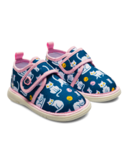 Vidám babacipő Játékos kiscica