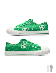 Veselé detské plátenné tenisky Futbalové ihrisko