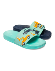 Vidám gyerekpapucs Autók a forgalomban