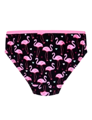 Veselé dievčenské nohavičky Plameniaky a srdiečka