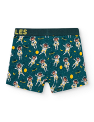 Vidám fiú bokszeralsó Űrhajós majom