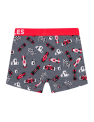 Vidám fiú bokszeralsó Formula verseny