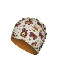 Veselá souprava dětské čepice a nákrčníku Hladový méďa