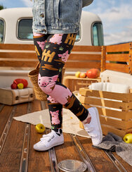 Весел детски памучен клин Прасета във фермата