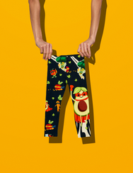 Vidám gyerek pamut leggings Szuperhős zöldségek