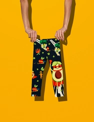 Veselé detské bavlnené legíny Zeleninoví superhrdinovia