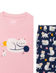 Весела детска пижама Игриво коте