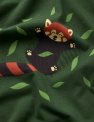 Veselé detské pyžamo Panda červená